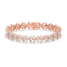 Rose Gold-Plated Zircon-Studded Wraparound Bracelet-2
