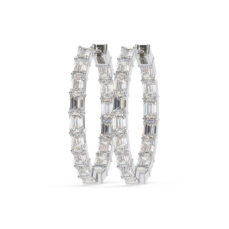 Celestial Glow White Gold Earrings